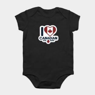 I Love Canadian Oil and Gas art Baby Bodysuit